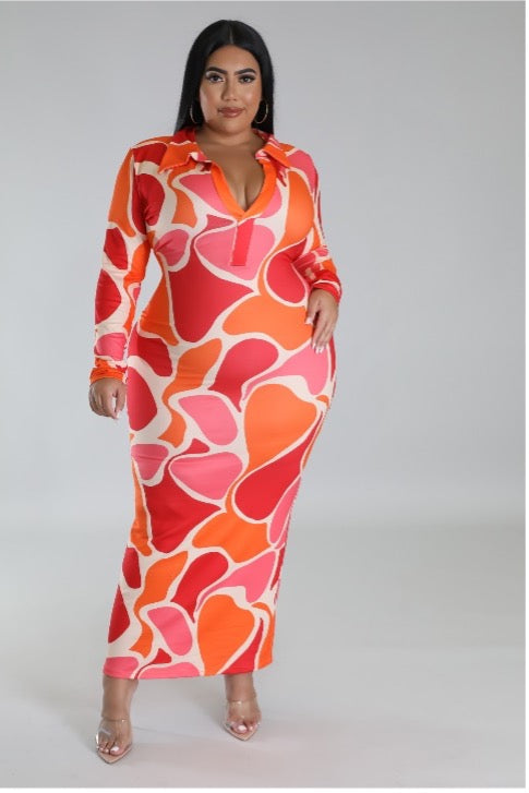 “Dainty” Mulit Print Dress