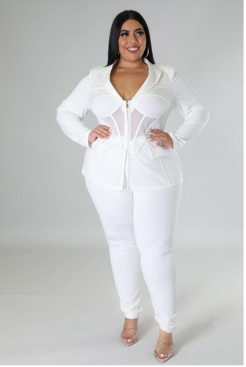 “Classy” Ivory Pant Set